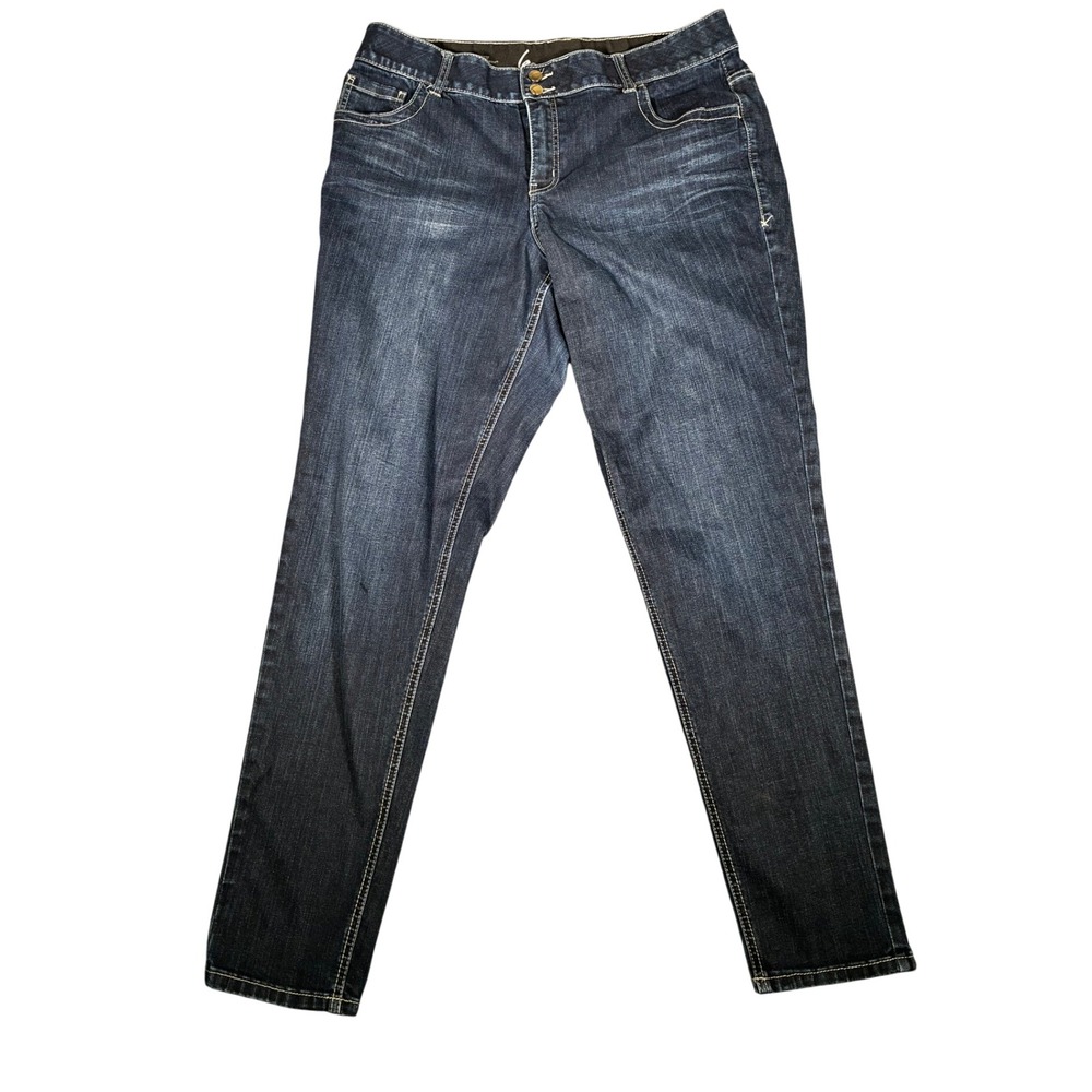 Crown & Ivy Jeans Womens 8R Blue Skinny Dark Wash Denim Stretch Casual